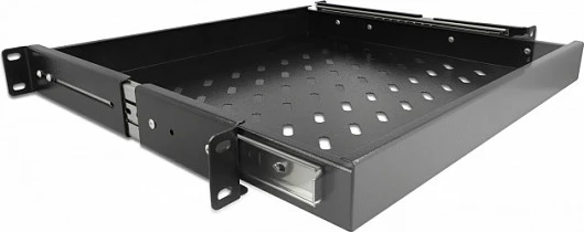 Sirtar rrëshqitës për rack 19" DeLOCK 1U, metal, i zi