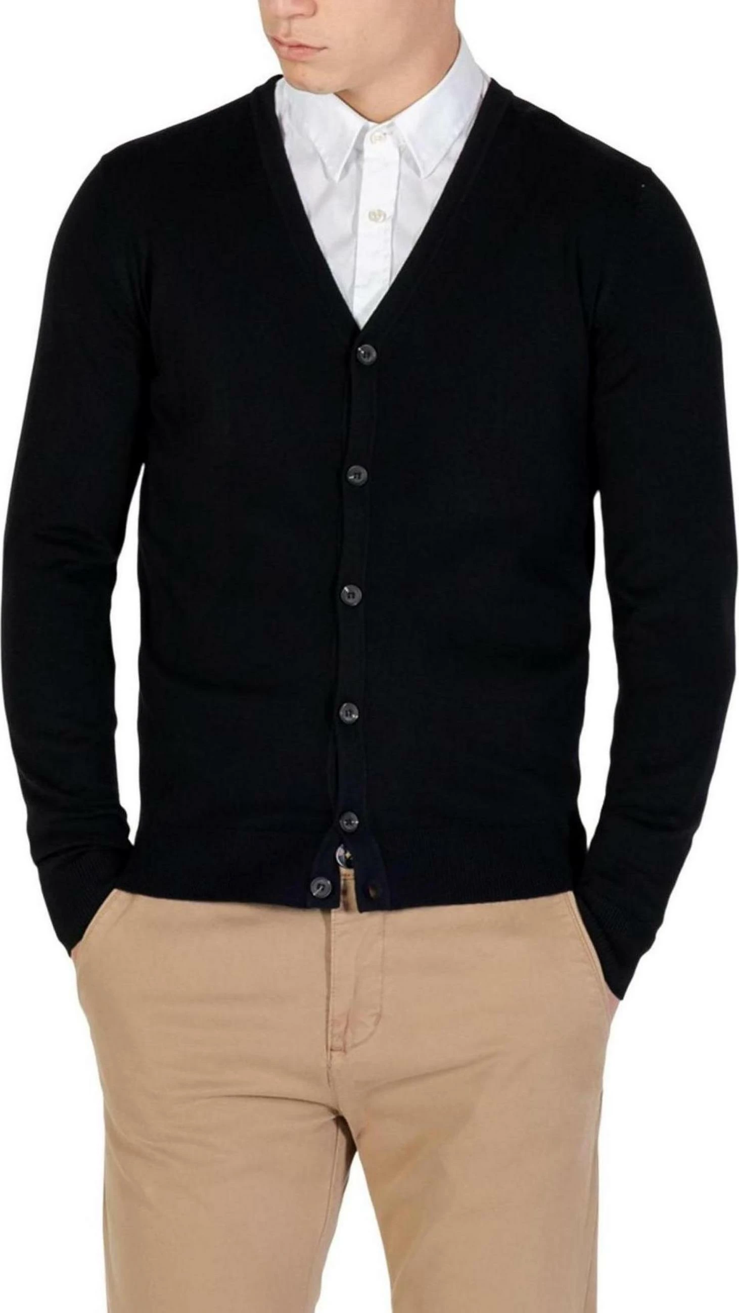 Kardigan për meshkuj YOS Cardigan V 3005900, i zi
