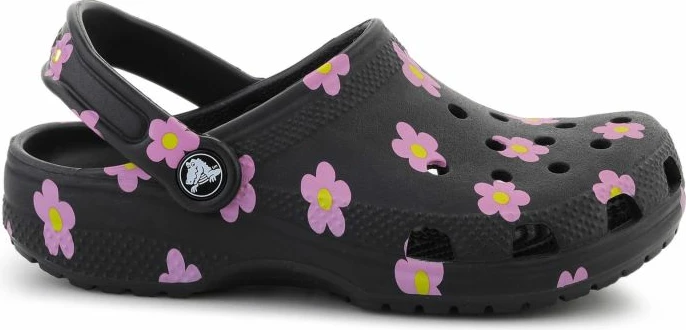 Atlete lifestyle për fëmijë Crocs Classic Flower Clog 212670-001, të zeza
