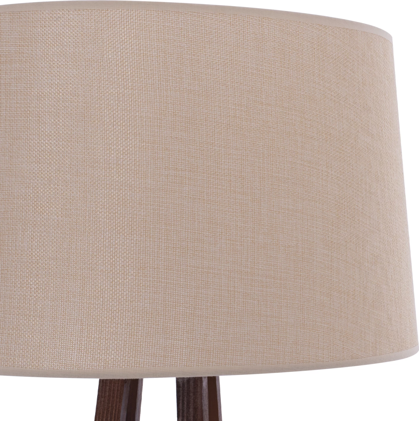 Llambë dyshemeje me këmbë druri, ngjyrë arre, kapak bezhë, 26x26x156 cm, FH7695.01