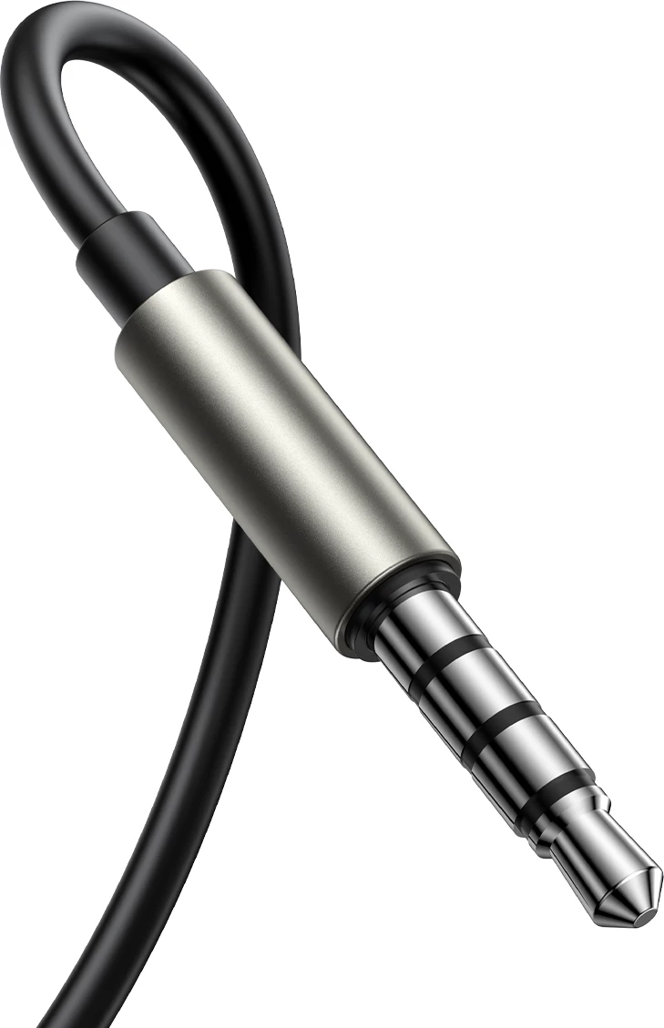 Kufje me tela Joyroom JR-EW03, in-ear, 1.2m, mikrofon, gri e errët