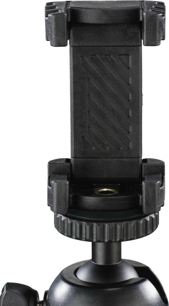 Tripod mini 3-në-1 Hama FlexPro 27 cm, MPN 4605, kokë sferike, montim 1/4", për celular dhe GoPro, e zezë