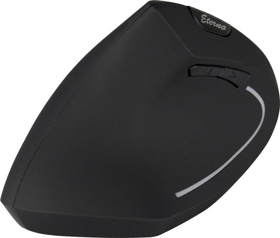 Maus vertikal wireless Inter-Tech KM-206L, majtak, 1600 DPI, USB nano, zi/bardhë