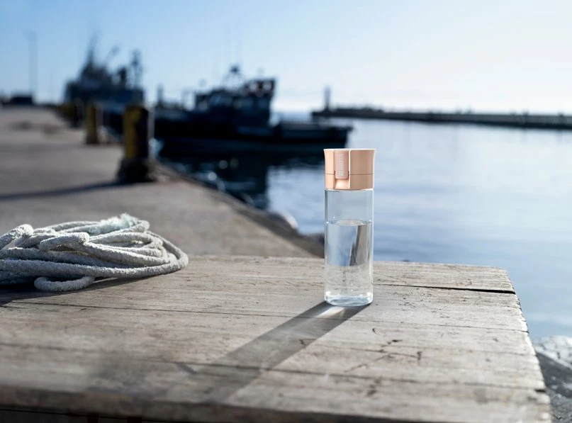 Shishe me filtër uji Brita Vital 600 ml, 5 disqe MicroDisc, pastel peach