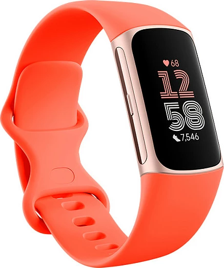 Smartwatch Fitbit Charge 6, AMOLED, GPS, NFC, 7 ditë bateri, coral