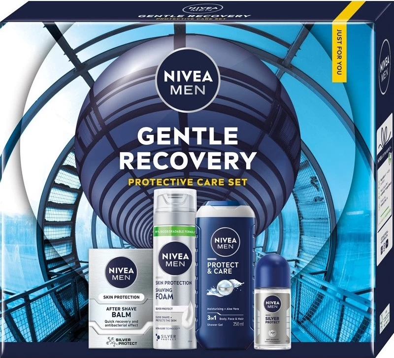 Set kozmetikash për meshkuj Nivea Gentle Recovery, 4 copë