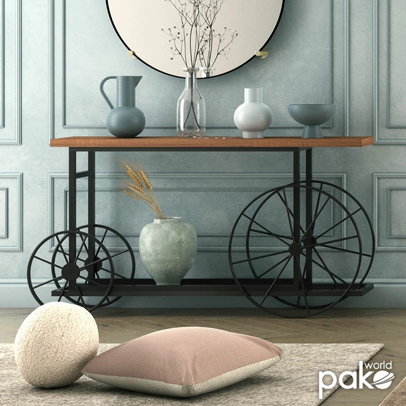 Konsolë Bike ngjyrë e zezë-arrë 148x28x85cm