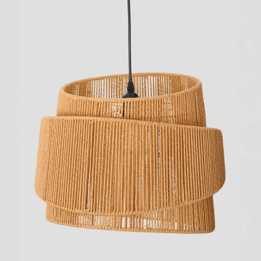 Llambë tavani ZIA, litar, letër, ngjyrë kaki, 39x35cm