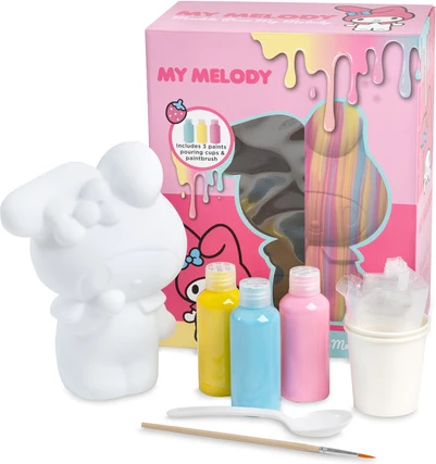 Hello Kitty My Melody Marble Pour Paint Craft Set