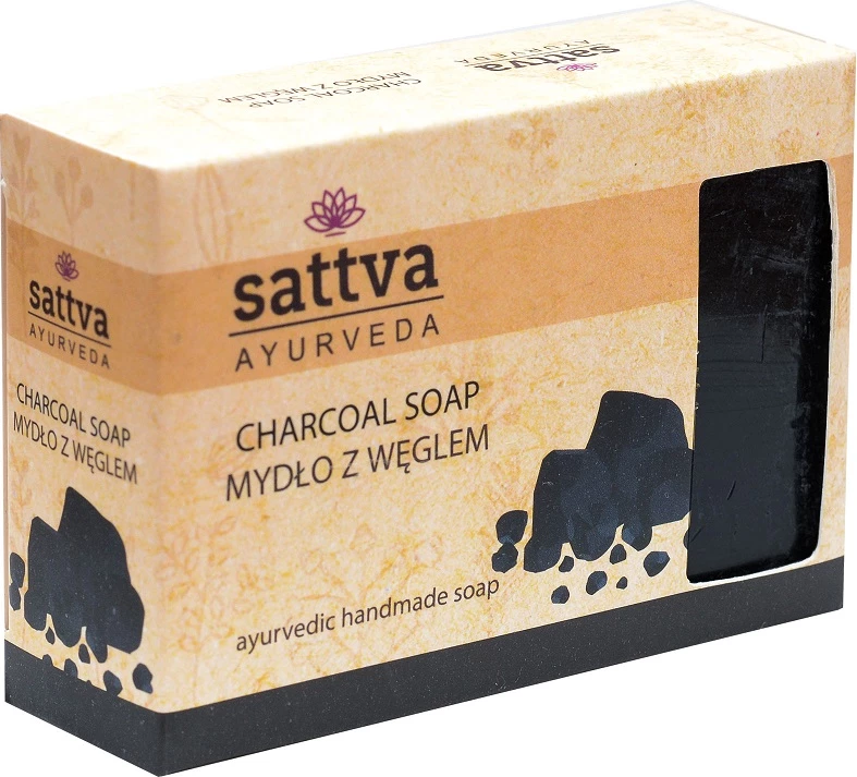 Sapun për trup Sattva Indian Glycerin Soap me qymyr, 125g