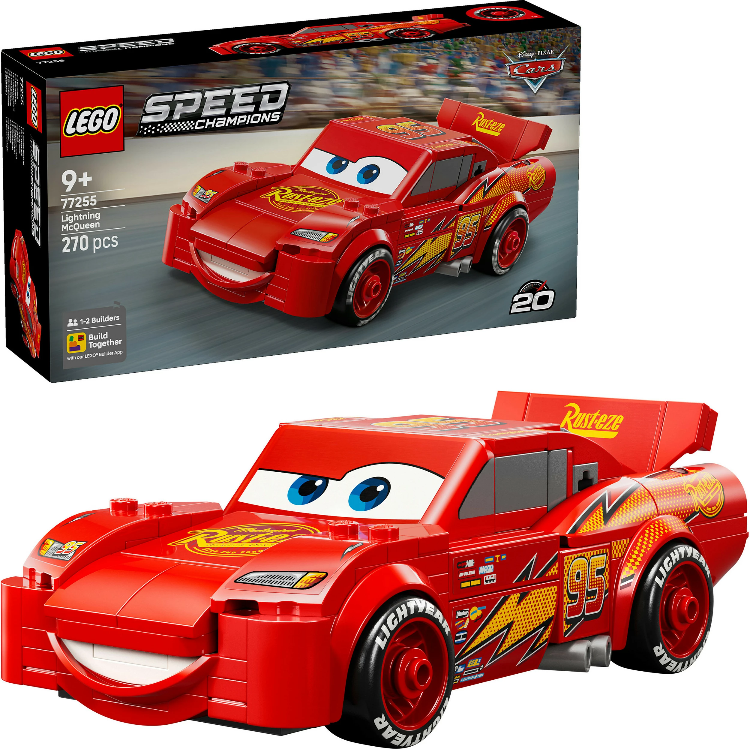 Set ndërtimi LEGO Speed Champions Lightning McQueen 77255, 270 copë, 9+ vjeç, shumëngjyrësh