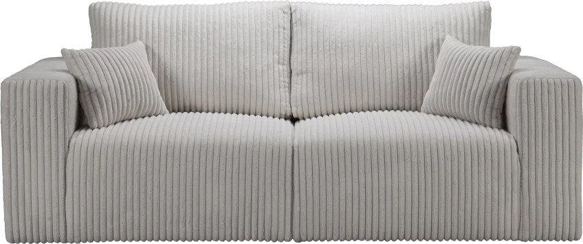 Kauç 3 vendësh BULLET, kadife gri, 232x101x92