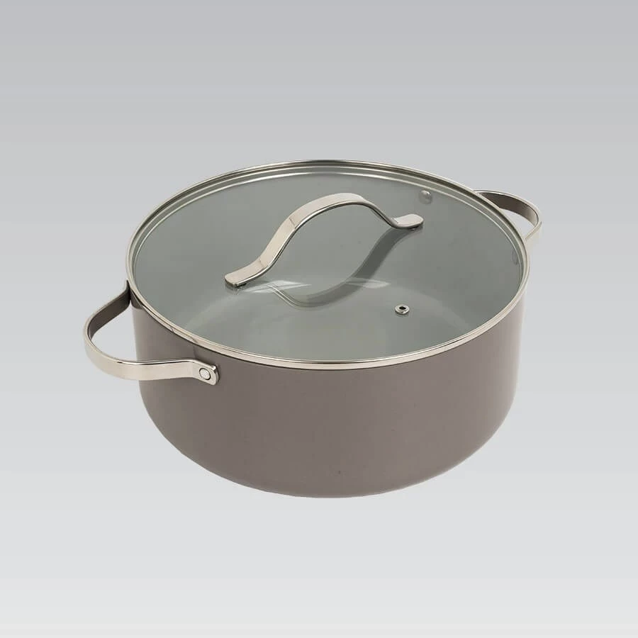 Tenxhere Maestro MR-4009-24 me kapak, 24 cm, 4.1 L, Gri