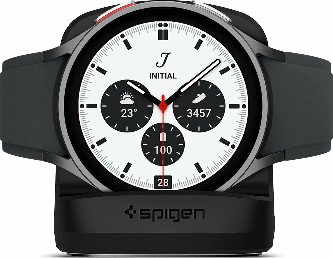 Stacion docking për smartwatch Spigen Night Stand S353 për Samsung Galaxy Watch 6/6 Classic/5/5 Pro, i zi