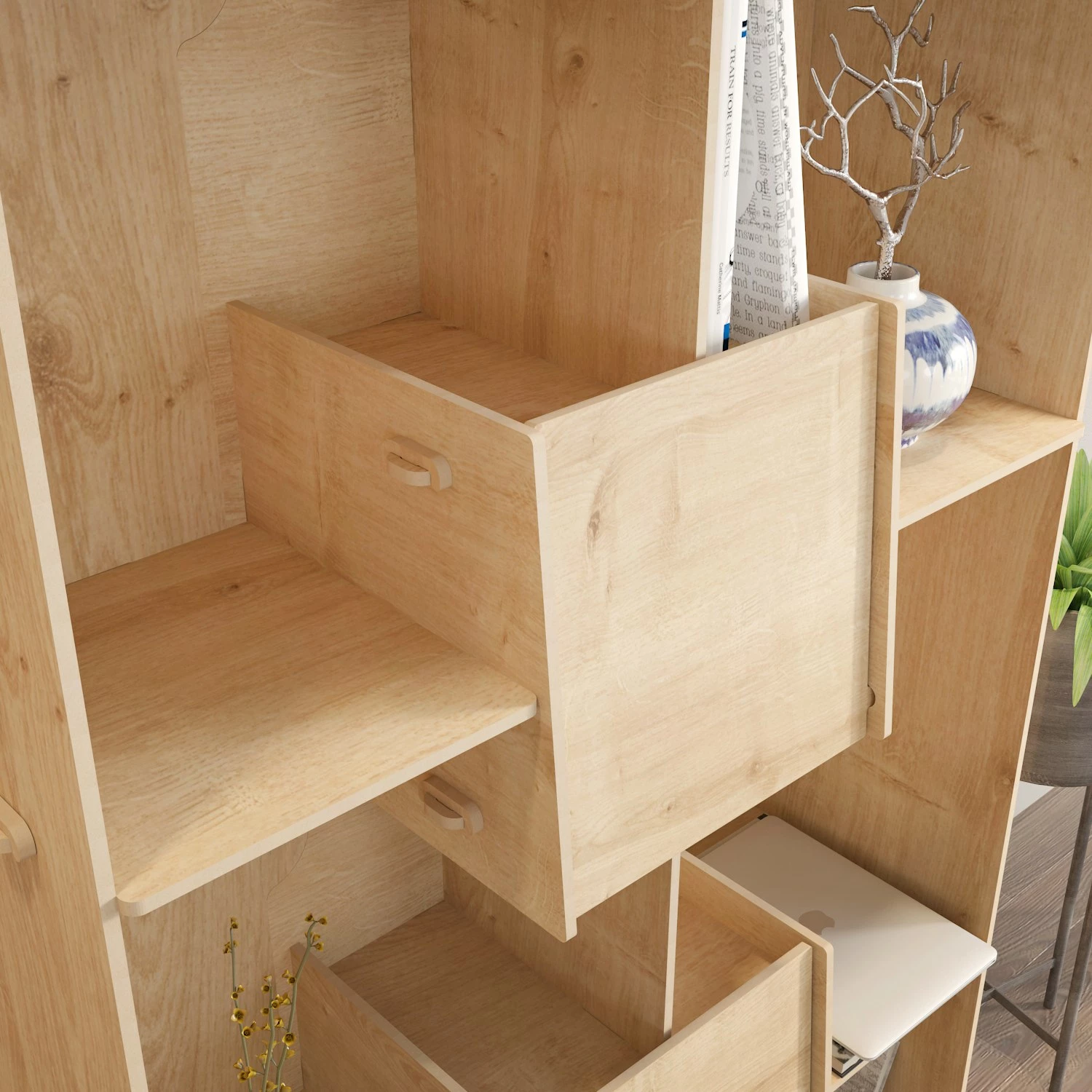 Raft librash Skye Decor, ngjyrë pana-lisi