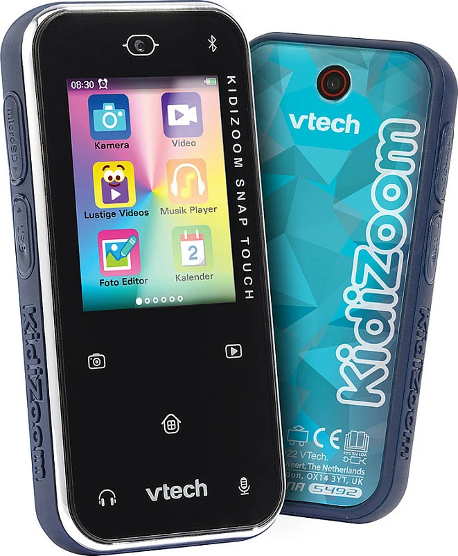 Celular për fëmijë VTech KidiZoom Snap Touch, ekran me prekje 2.4", kamerë 2MP, Bluetooth, MicroSD, i zi