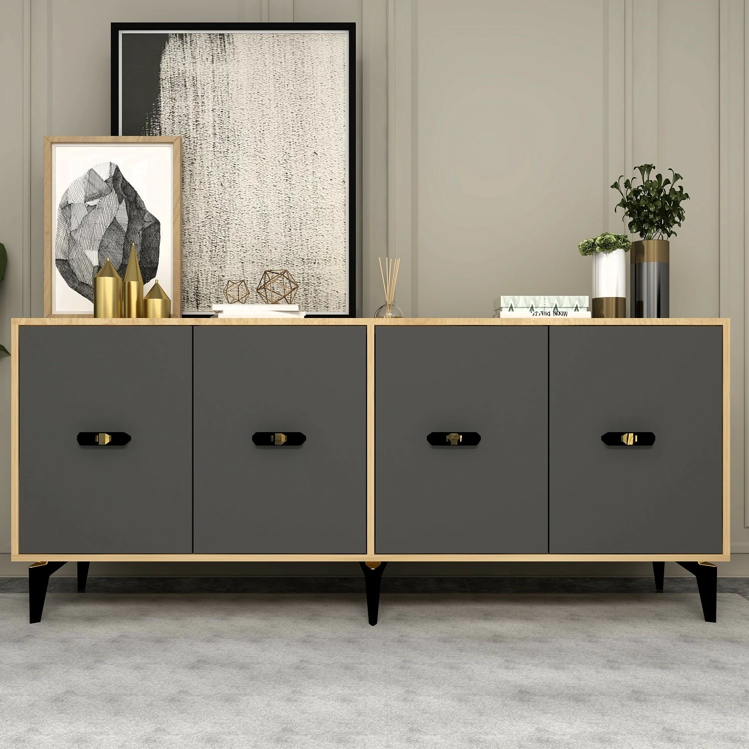 Konsol Skye Decor, lisi Sapphire, antracit