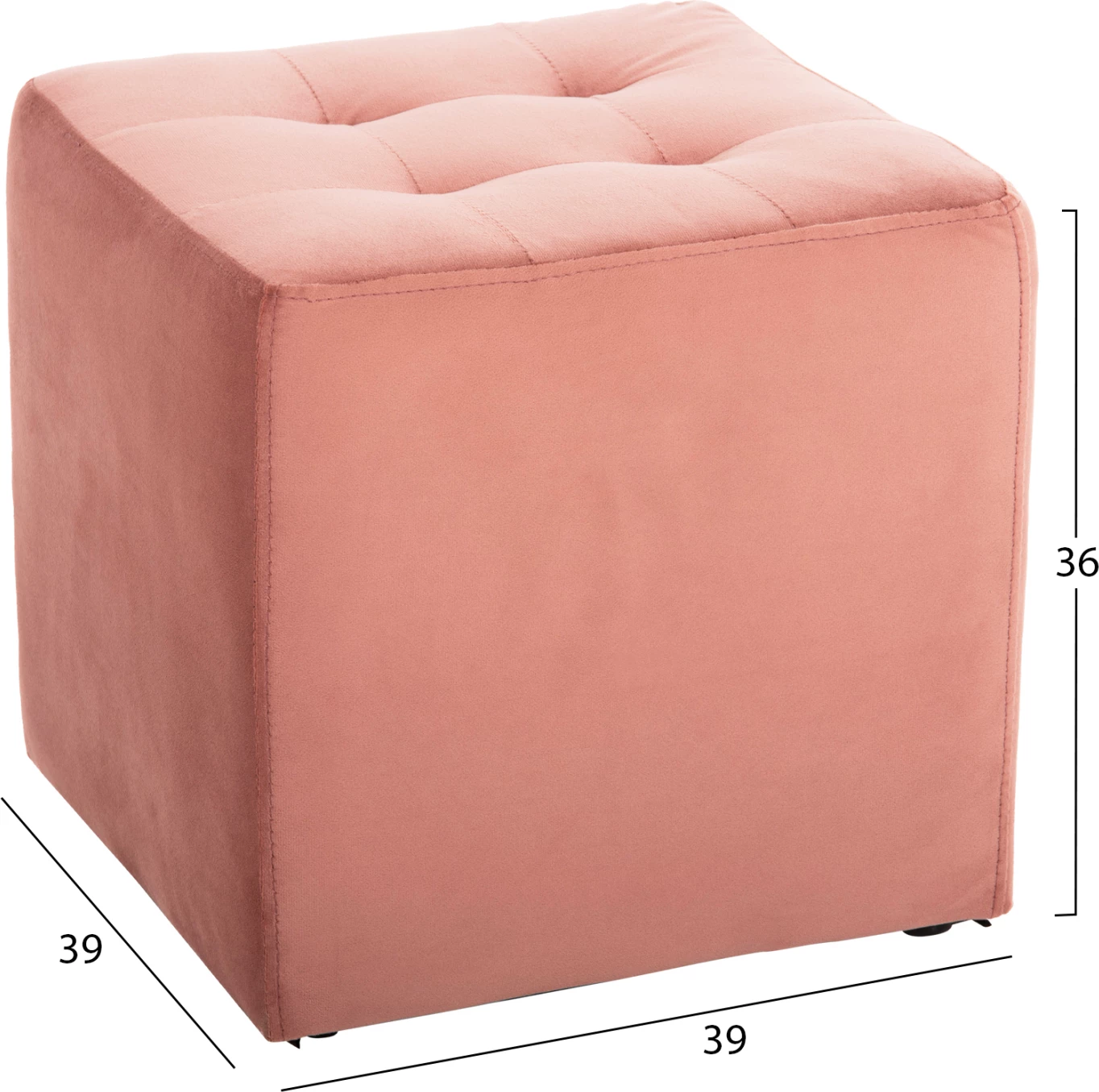 Karrige për bar PUNK, ngjyrë rozë e zbehtë, FH264.12, 39x39x36 cm