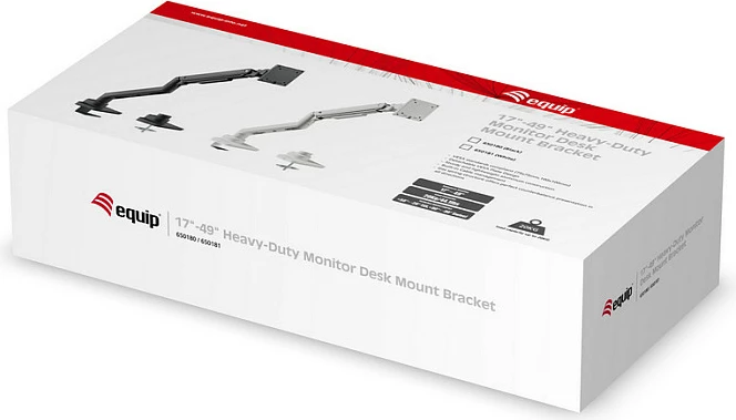 Mbajtëse tavoline për monitor Equip, 17"-49", gaz-spring, VESA 75x75/100x100, 20 kg, e zezë
