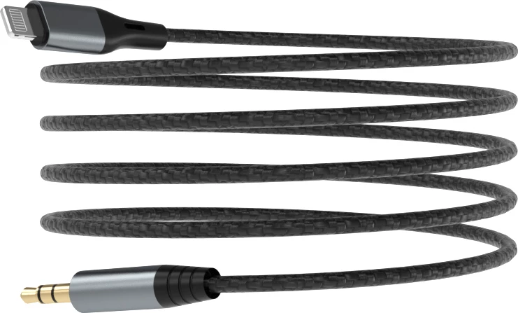 Kabllo audio Dudao L11PRO, Lightning në mini jack 3.5mm, 1m, Gri