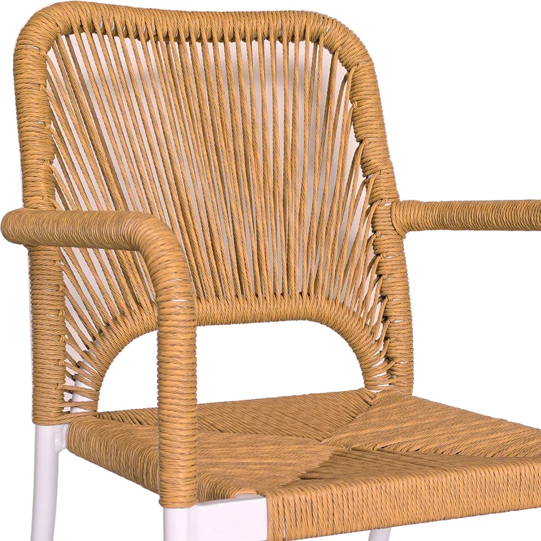 Set tavoline me karrige për terasë Kliton - Norture, alumin, ngjyrë e bardhë/natyrale, 80x80x74cm, 3 copë