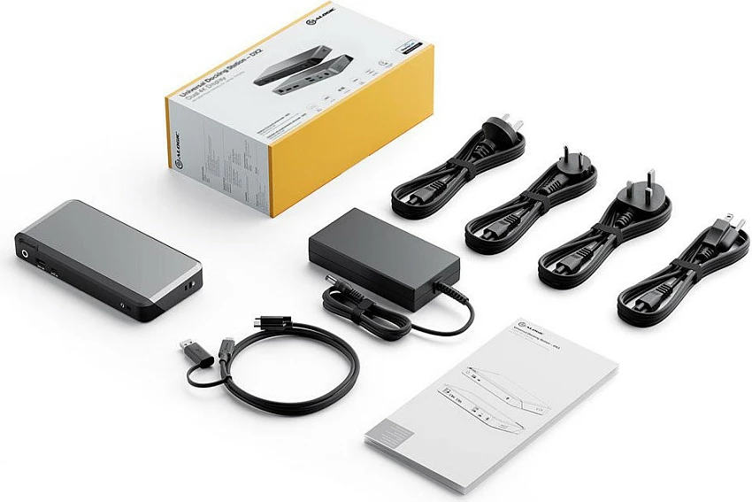 Docking station ALOGIC Prime, USB-C, Dual 4K, Power Delivery 65W, e zezë/hiri