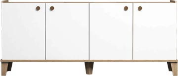 Sideboard Lethak ngjyrë lisi-bardhë 180x41x78cm