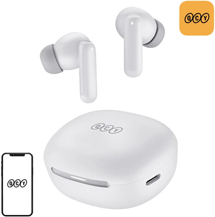 Kufje TWS QCY MeloBuds HT16, in-ear, ANC, të bardha