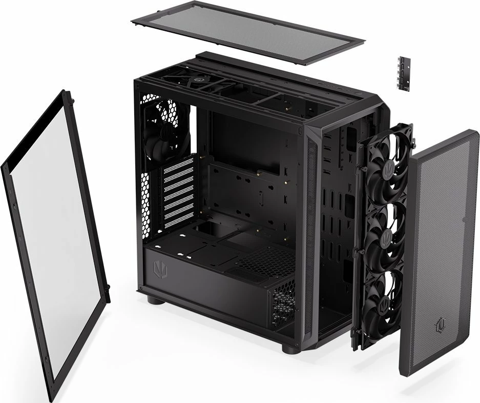 Kasë Endorfy Arx 700 Air EY2A012, Midi Tower ATX, xham i temperum, USB-C, e zezë