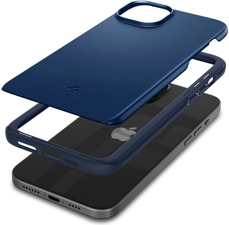 Mbështjellës Spigen Thin Fit për iPhone 15 Plus, Blu