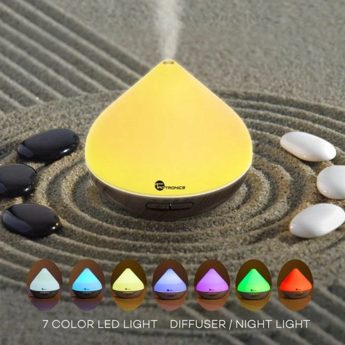 Diffuzer vajrash esencial ultrasonik TaoTronics TT-AD002 300ml 13W, kafe