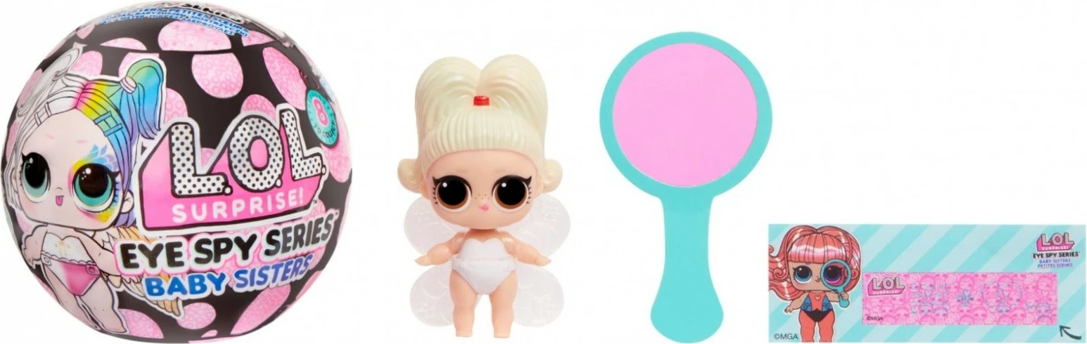 Kukull surprizë koleksionuese, L.O.L. Surprise, Eye Spy Baby Sisters 542605-EUC, efekt ndërrim ngjyrash, 1 copë