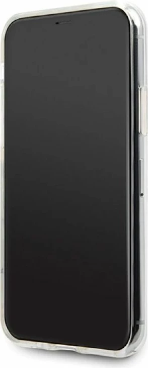 Kapak iPhone 11 Pro Guess GUHCN58SGTLGO, i artë, Glitter Triangle