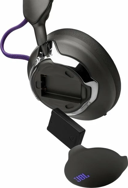 Kufje gaming JBL Quantum 950, wireless 2.4GHz + Bluetooth 5.3, ANC, 50mm, me mikrofon dhe base station, zi/vjollcë