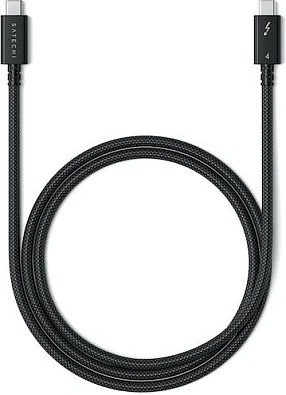 Kabllo Satechi Thunderbolt 4 Pro, USB‑C në USB‑C, 1m, 40Gbps, 240W, e zezë