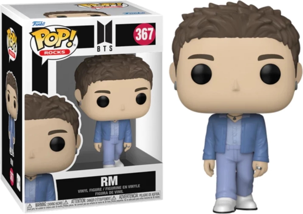 Figurinë vinyl Funko POP! Rocks BTS RM, blu e çelët