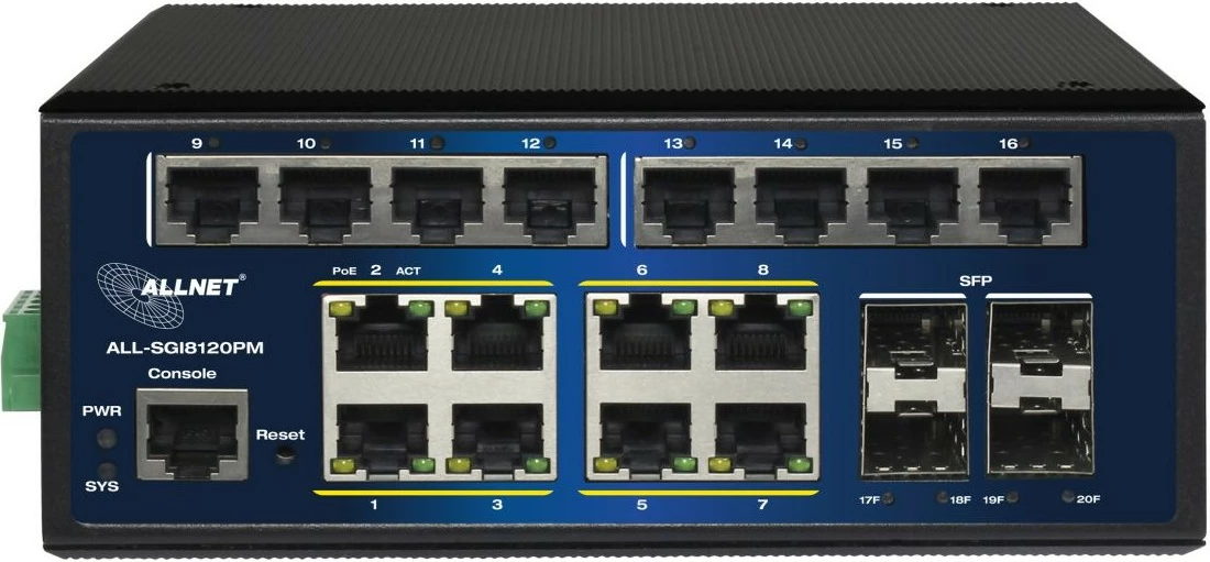 Switch industrial ALLNET ALL-SGI8120PM 20+4P PoE