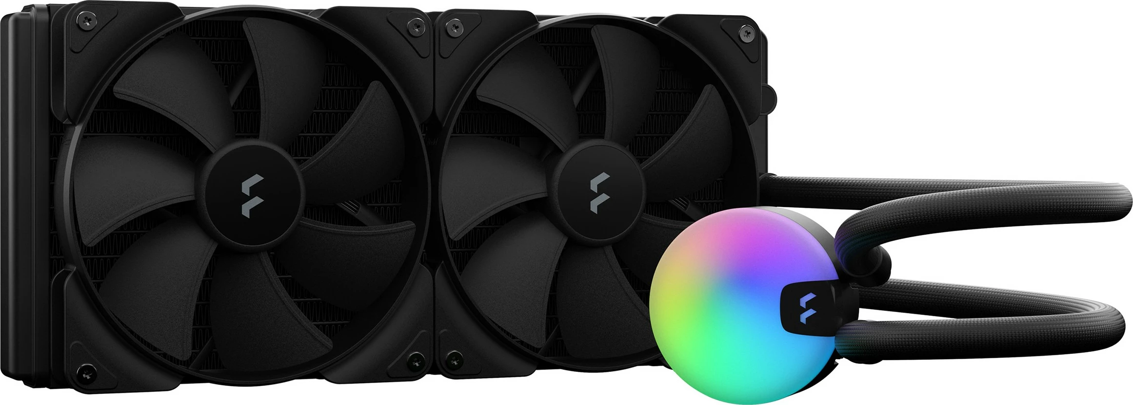 Ftohës uji Fractal Design Lumen S28 v2, 2x14cm, ARGB, i zi
