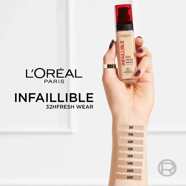 Fondatinë L’Oréal Paris Infaillible 24H Fresh Wear, 220 Sand