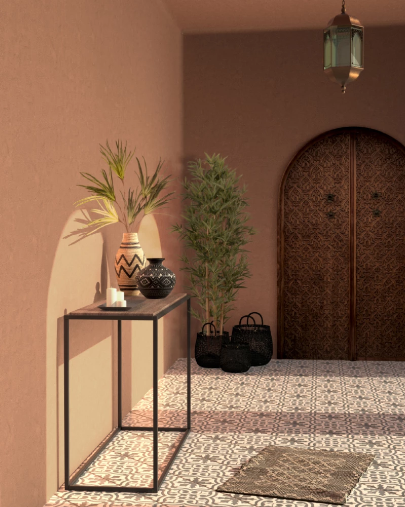 Tabaka dekorative FADE, alumin, e zezë, 40x17x2 cm