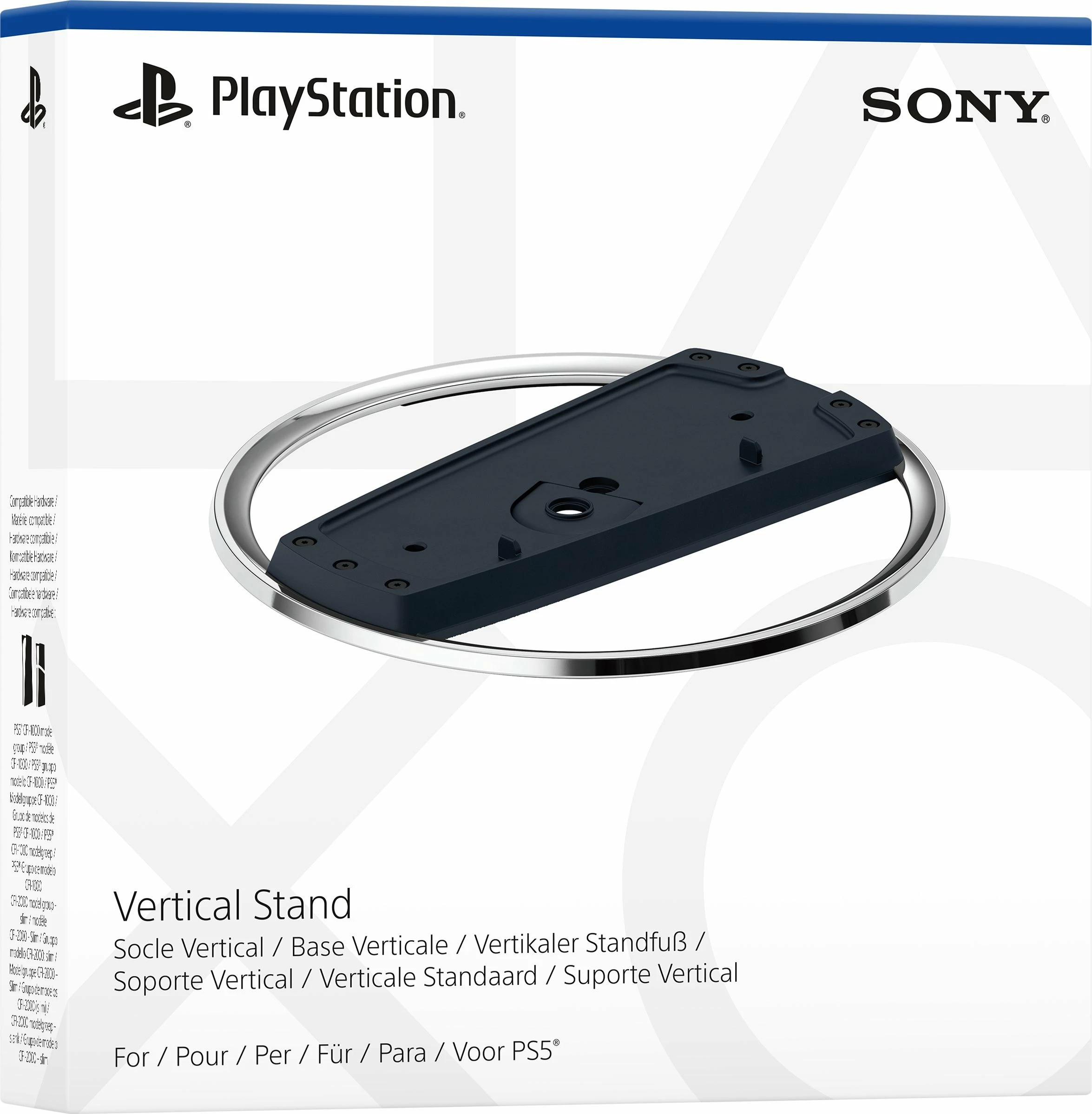 Mbajtëse vertikale Sony PlayStation 5 Slim CFI-ZVS1, për PS5 Slim, argjend/e zezë