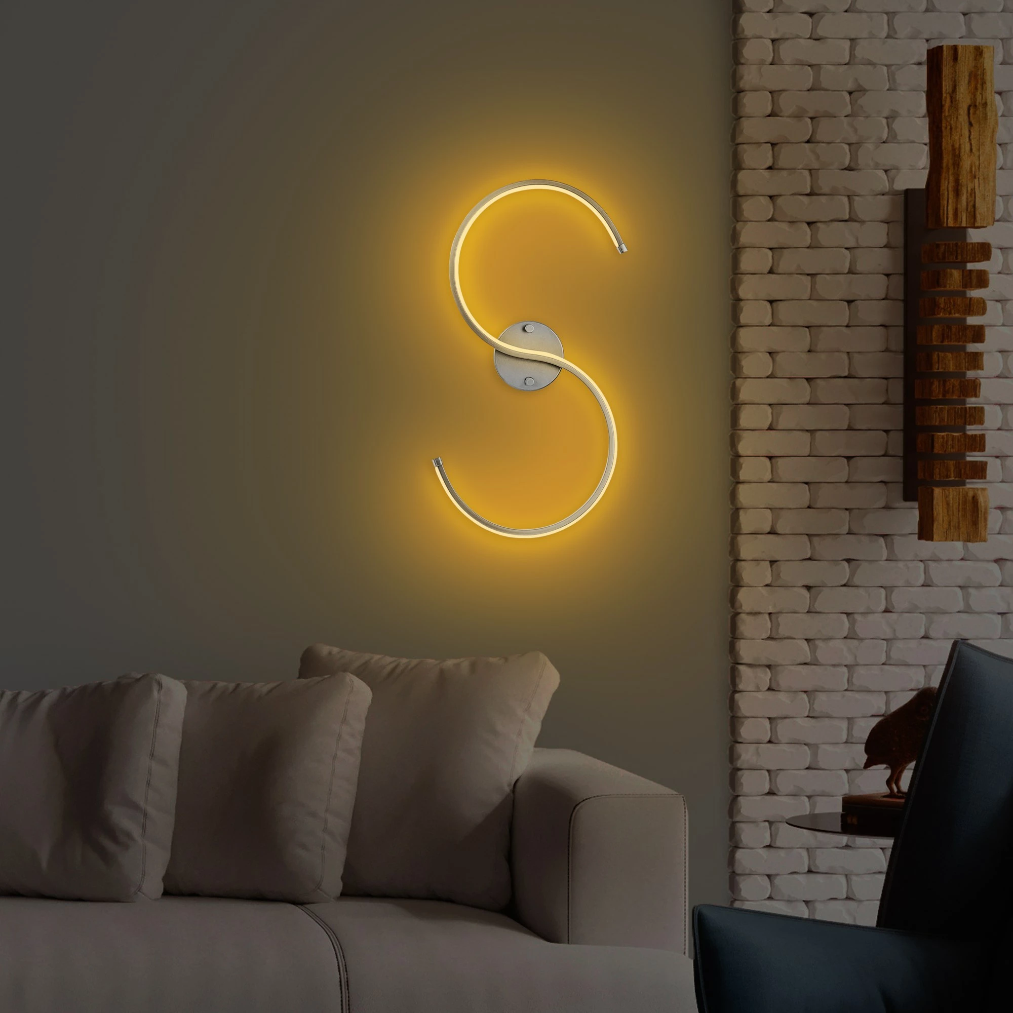 Llambë muri Opviq, Es - 13582, krom, LED, 25x56x5cm