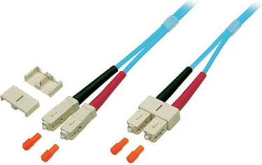 Kabllo fiber optike EFB Elektronik O7413.0,5, OM3 multi-mode, 0.5 m, 2x SC-2x SC, turkeze