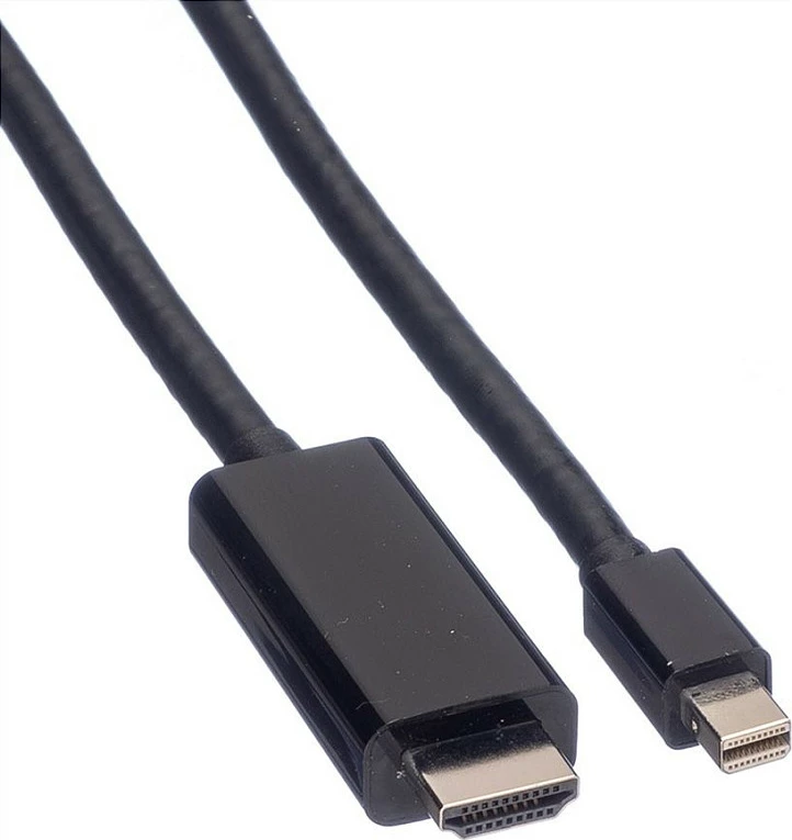 Kabllo Mini DisplayPort në HDMI VALUE Mini DP-UHDTV, 2 m, 4K@60Hz, e zezë