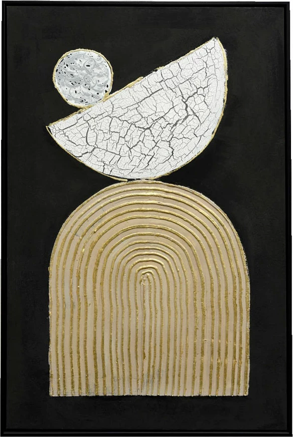 Pikturë dekorative Art Vibrance, shumëngjyrëshe, e zezë, kanavacë, 60x90x4cm