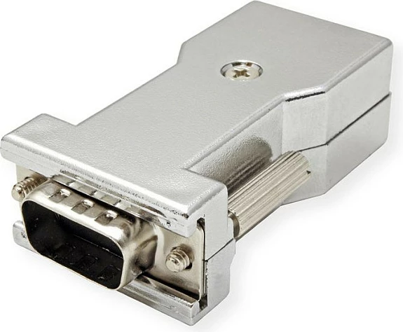 Adapter ROLINE 12.03.7524, DB9 mashkull në RJ-45 femër, argjend