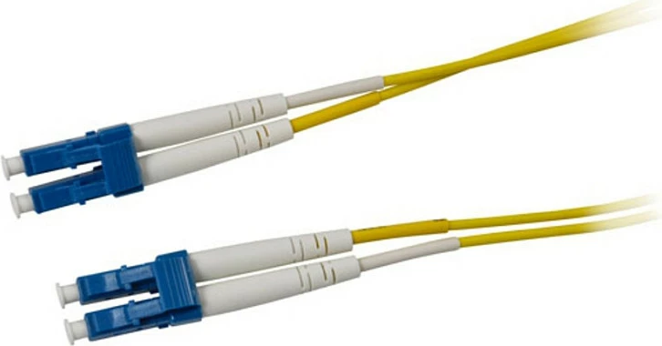 Kabllo patch fibra optike Synergy21 OS2, LC-LC, 1m, 9/125µm, 2 fibra, e verdhë