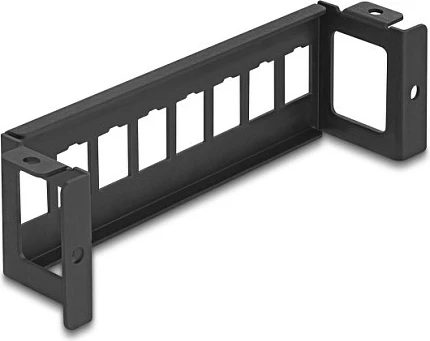Panel montimi muri DeLOCK 86516, 8 porta, metal, 175 x 50 x 41.6 mm, e zezë