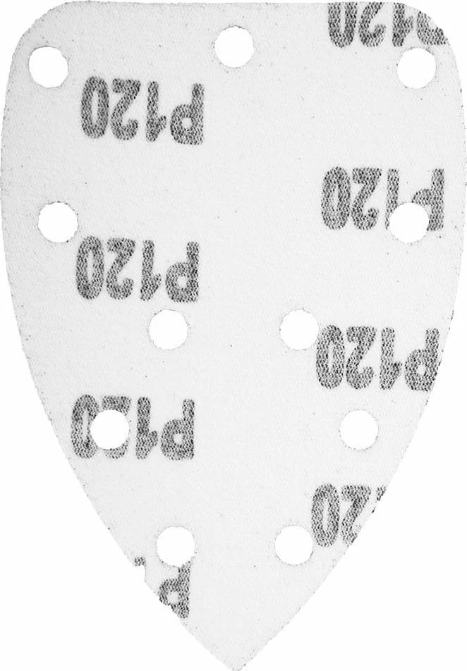 Letrë zmerile delta Graphite 140 x 140 x 80 mm, K120, hook & loop, me vrima, 5 copë