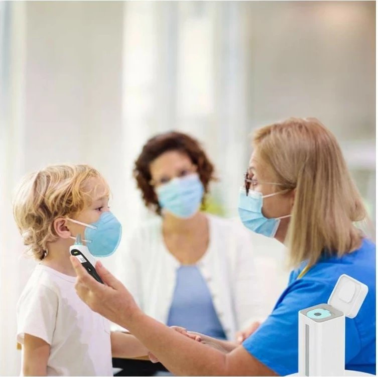 Termometër në vesh Jumper JPD-FR304, Bluetooth 5.0, bardhë e zi